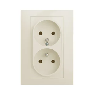 Elektro-Plast Gniazdo 2x2P+Z modułowe - , Carla 1743-11 - Gniazdka elektryczne - miniaturka - grafika 2