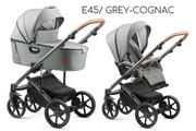 Wózki dziecięce - JEDO TAMEL 2W1 E45/ Grey-Cognac - miniaturka - grafika 1