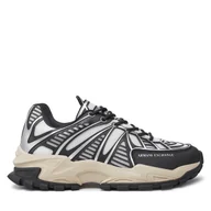 Sneakersy męskie - Sneakersy Armani Exchange XUX238 XV907 Beżowy - miniaturka - grafika 1