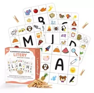 Edukacja przedszkolna - Klamerkowe zadania - Litery - LearnHow - miniaturka - grafika 1