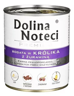DOLINA NOTECI - PREMIUM Zestaw Królik z żurawiną 6 x 800g - Mokra karma dla psów - miniaturka - grafika 1