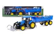 Samochody i pojazdy dla dzieci - Artyk Traktor z przyczepą 79cm niebieski 159664 - miniaturka - grafika 1