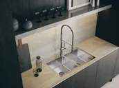 Zlewozmywaki - Laveo Marmara Zlewozmywak stalowy dwukomorowy 78x48 cm inox SAM020T - miniaturka - grafika 1