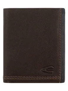 Camel Active Skórzany portfel "Osaka" w kolorze ciemnobrązowym - 9,5 x 11 x 2 cm - Portfele - miniaturka - grafika 1