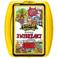 Gry karciane - Winning Moves, Top Trumps Quiz Zwierzaki, gra quizowa - miniaturka - grafika 1