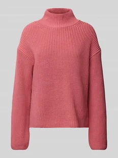 Sweter o luźnym kroju z dzianiny z grubej, czystej bawełny ekologicznej - Swetry damskie - miniaturka - grafika 1
