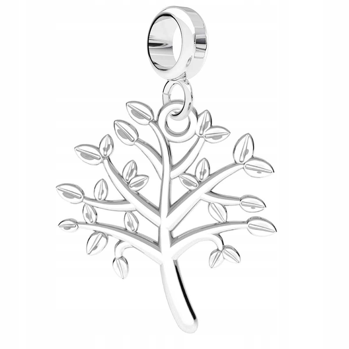 Charms Srebrny Drzewo Drzewko Życia Liście Gałązki Tree Gałąź SREBRO 925