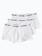 Majtki męskie - Calvin Klein Obcisłe bokserki pakowane po 3 szt. Mężczyźni Bawełna biały jednolity, S - miniaturka - grafika 1