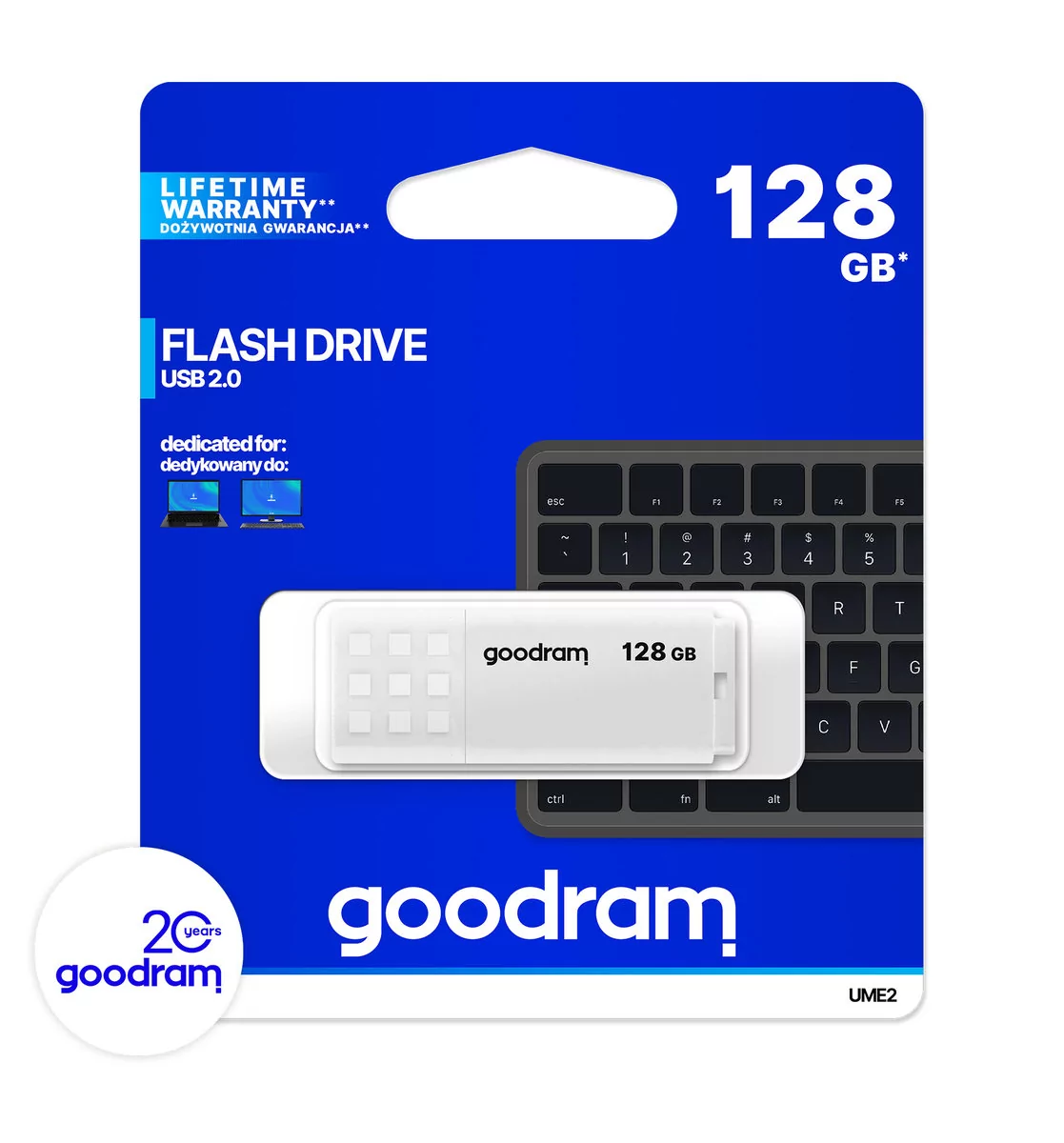 Goodram UME2 128GB biały (UME2-1280W0R11)