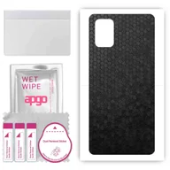 Szkła hartowane na telefon - Folia naklejka skórka strukturalna na TYŁ do Samsung Galaxy A71 -  Plaster Miodu Czarny - apgo SKINS - miniaturka - grafika 1