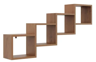Skandynawska półka ścienna orzech Tongel 4X - Półki do salonu - miniaturka - grafika 1