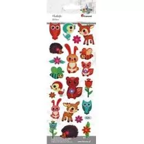 Titanum Naklejki wypukłe miękkie zwierzątka 21szt - Titanum - Przybory szkolne - miniaturka - grafika 1