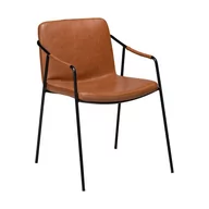 Krzesła - Brązowe krzesło do jadalni z imitacji skóry DAN-FORM Denmark Boto - miniaturka - grafika 1