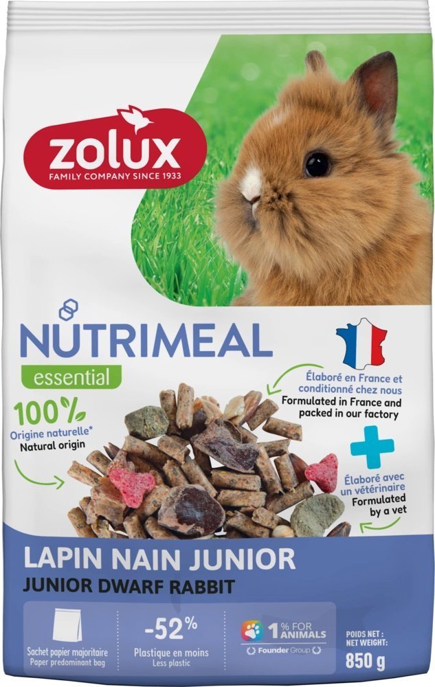 ZOLUX Karma mieszanka dla królika miniaturki junior NUTRIMEAL 4 850g
