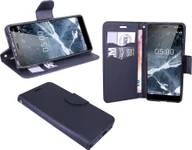 Etui i futerały do telefonów - Nokia 5.1 2018 etui na telefon komórkowy kieszonka etui z klapką etui ochronne na smartfon czarny - miniaturka - grafika 1