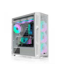 RAIJINTEK PONOS ULTRA WHITE MS4, tower case (Kolor: BIAŁY, side panel made of tempered glass) - Obudowy komputerowe - miniaturka - grafika 1
