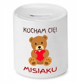 Skarbonki - SKARBONKA DLA CHŁOPAKA KOCHAM CIĘ MISIAKU z Nadrukiem ze Zdjęciem - miniaturka - grafika 1