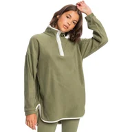 Bluzy sportowe damskie - Bluza sportowa damska Roxy Evening Shadows - Half Zip Fleece - miniaturka - grafika 1
