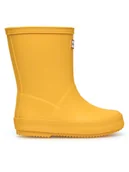 Buty dla dziewczynek - Hunter Kalosze HFC-02 Żółty - miniaturka - grafika 1