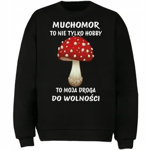 BLUZA MUCHOMOR CZERWONY NIE HOBBY TO DROGA DO WOLNOŚCI - Bluzy męskie - miniaturka - grafika 1