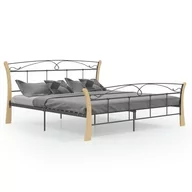Łóżka - vidaXL Rama łóżka czarna metalowa 180 x 200 cm 324888 - miniaturka - grafika 1