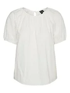 Koszulki i topy damskie - VERO MODA VMMONI Anglaise SS WVN Top, śnieżna biel, M, Snow White, M - miniaturka - grafika 1