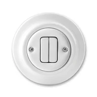 Wyłączniki światła i elektryczne - Wyłącznik podwójny ABB DECENTO porcelana biała - miniaturka - grafika 1