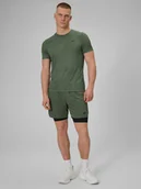Spodenki męskie - 4F Spodenki treningowe szybkoschnące męskie - khaki XXL - miniaturka - grafika 1