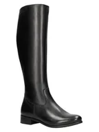 Kozaki damskie - Wojas Skórzane kozaki w kolorze czarnym - miniaturka - grafika 1