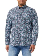 Koszule męskie - bugatti Męska koszula rekreacyjna rękaw 1:1, Marine-390, XXL - miniaturka - grafika 1