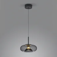 Lampy sufitowe - Helestra Sica żyrandol czarny/złoty/szary dym - miniaturka - grafika 1