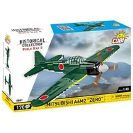 Klocki - Cobi, Klocki 5861 Samolot Hc Wwii Mitsubishi A6M2 "Zero" 170 Kl. - miniaturka - grafika 1