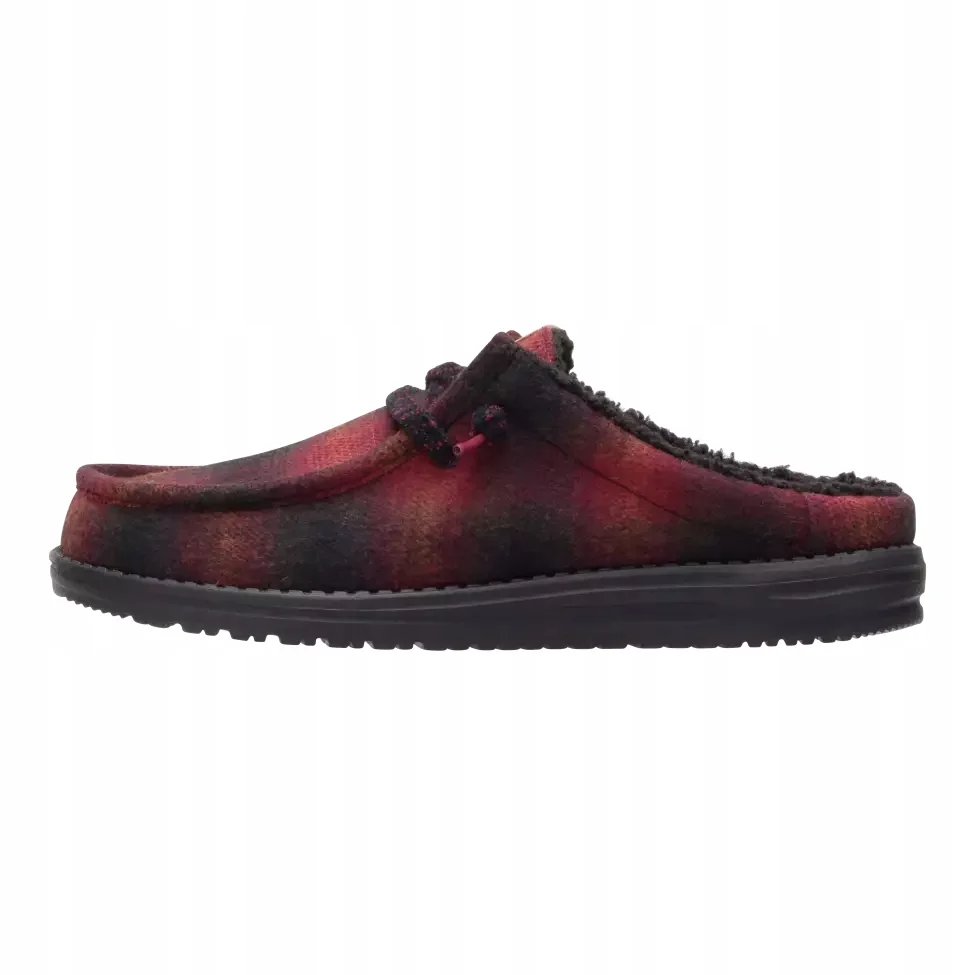 HeyDude Męskie Lekkie Mokasyny Buty Półbuty Wsuwane Wally Slip Plaid 40