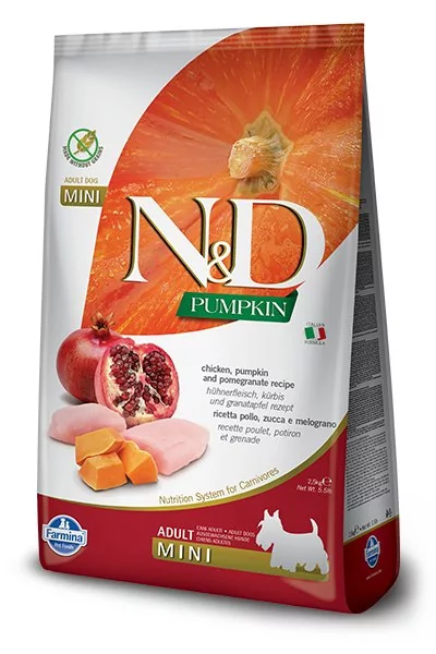 Farmina  N&D Pumpkin Grain Free Chicken&Pomegranate Adult Mini 2,5kg