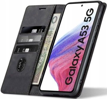 Etui Skórzane Magnetyczne Sheep Skin Do Samsung A53 5G +szkło