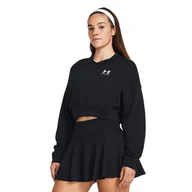 Bluzy sportowe damskie - Bluza treningowa damska Under Armour Rival Terry Os Crop Crew - miniaturka - grafika 1
