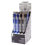 Długopisy - Długopis automat. Fashion Tattoo niebieski (24szt) - Titanum - miniaturka - grafika 1