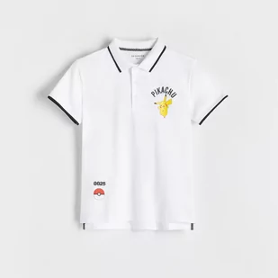 Reserved - T-shirt polo Pokémon - Biały - Koszulki dla chłopców - miniaturka - grafika 1