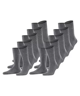 Skarpetki męskie - ESPRIT Mężczyźni Skarpety Solid 10-Pack M SO Bawełna jednokolorowe 10 Pak, Szary (Light Grey Melange 3390), 40-46 - grafika 1