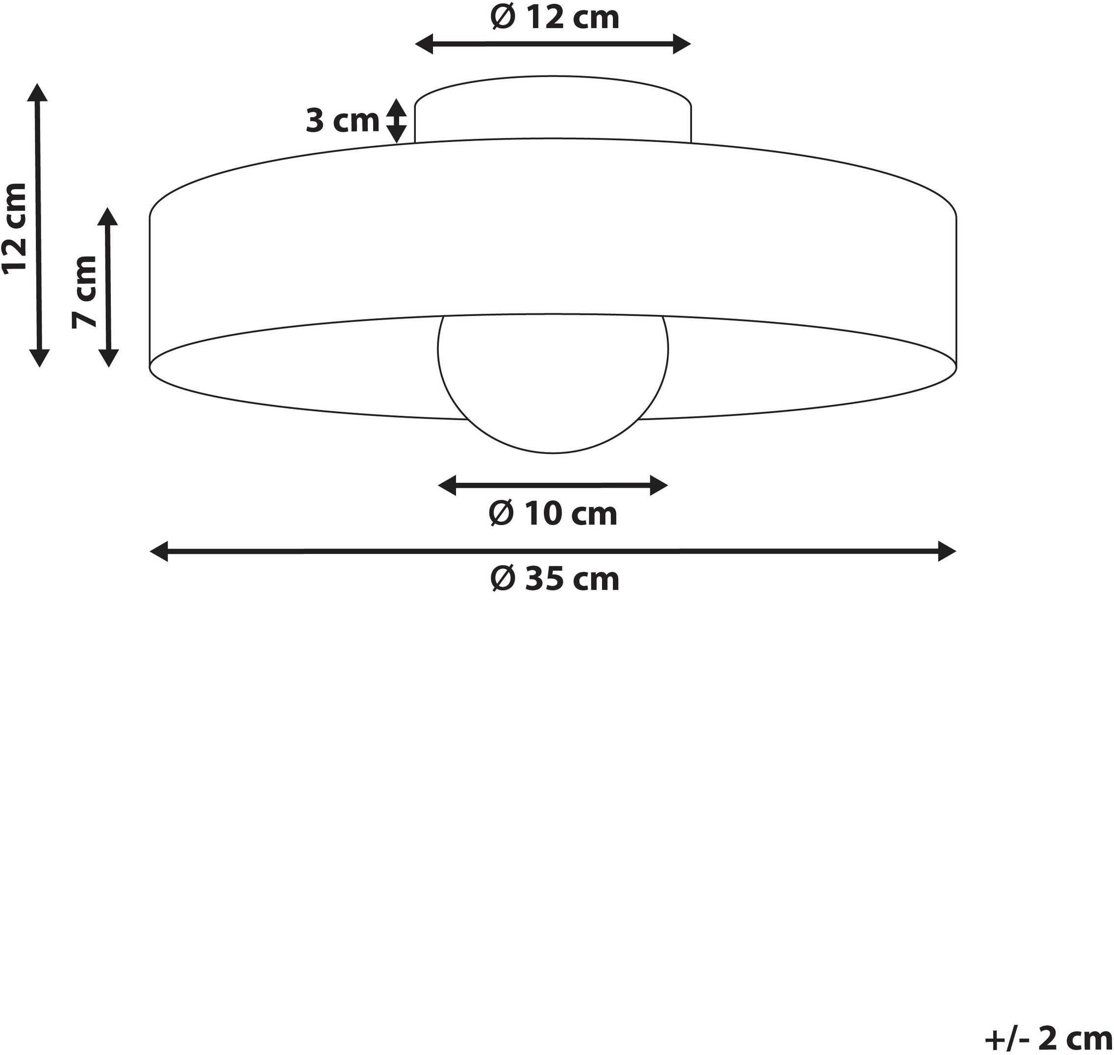 Lampa sufitowa Beliani Lampa sufitowa LUGUSE Szkło Różowy