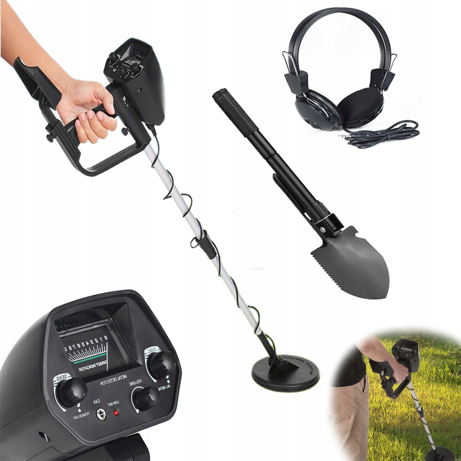 Wykrywacz Metalu Dla Dzieci Z Wodoodporną Cewką Z Łopatą,grabią I Plecakiem