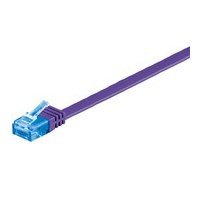 MicroConnect RJ-45/RJ-45 kat.6a U/UTP Fioletowy 1m V-UTP6A01P-FLAT