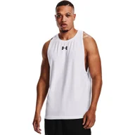 Koszulki sportowe męskie - Koszulka męska Under Armour BASELINE COTTON TANK White L - miniaturka - grafika 1