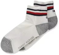 Skarpetki damskie - Tommy Hilfiger Męskie skarpety Th Kids Iconic Sports Quarter, 2 pary, białe, 35-38 EU, biały, 35-38 EU - miniaturka - grafika 1