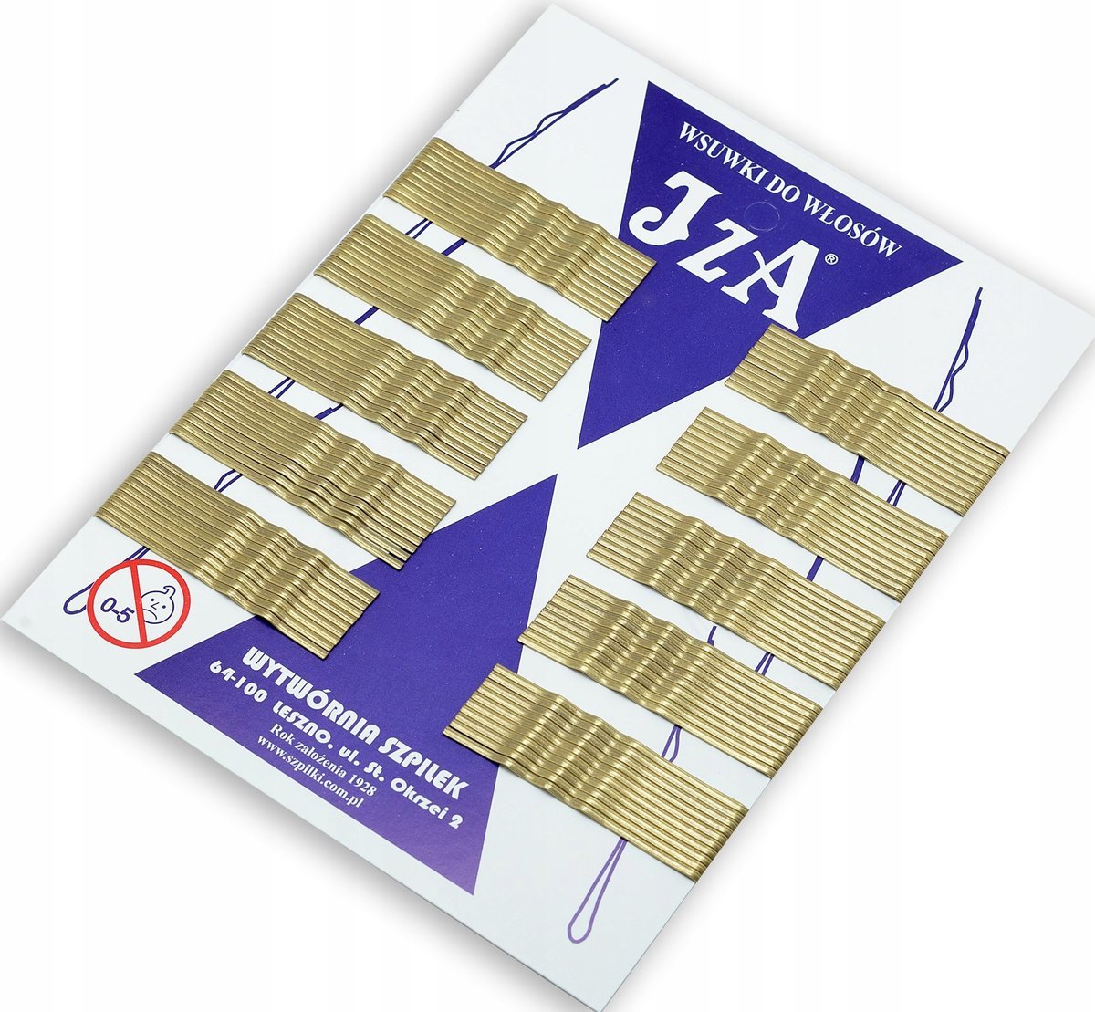 Wsuwki IZA karbowane ZŁOTE 6 cm 100 SZTUK
