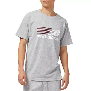 Koszulka New Balance MT23904AGM - szara - Koszulki sportowe męskie - miniaturka - grafika 1