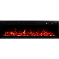 Kominki elektryczne - Kominek elektryczny AFLAMO Royal PRO 140 - ogień premium - na ścianę i do zabudowy - 140x38x16 cm - dekoracyjny kominek LED z grzaniem 750/1500 W - miniaturka - grafika 1