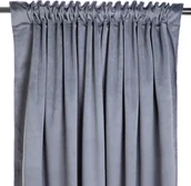 Zasłony - Zasłona zaciemniająca B2 Velvet ciemnoszara Essentials HOMLA - miniaturka - grafika 1