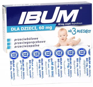Hasco-Lek IBUM Czopki dla dzieci 60 mg 10 szt 6799771 - Przeziębienie i grypa - miniaturka - grafika 1