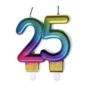 Urodziny dla dorosłych - Świeczka urodzinowa 25 kolorowa - miniaturka - grafika 1
